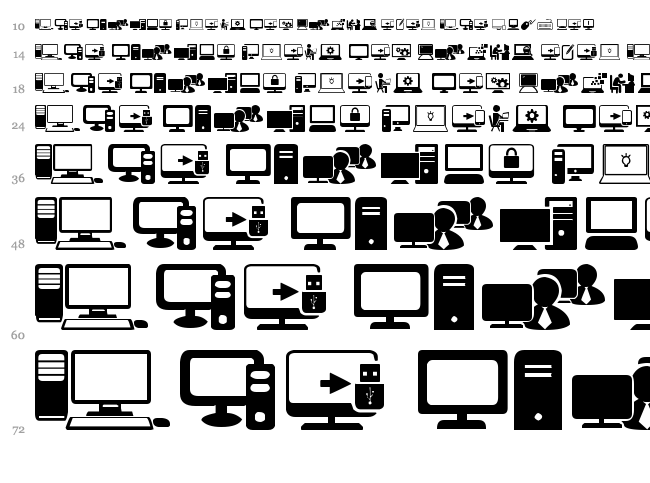 Computer icons font waterfall